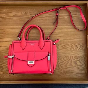 Hot pink Henri Bendel Crossbody and clutch